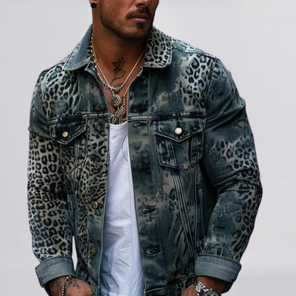 BENJAMIN™ | LEOPARD DENIM JACKET