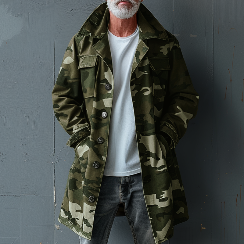 RAOUL™ | CAMOUFLAGE TRENCH COAT