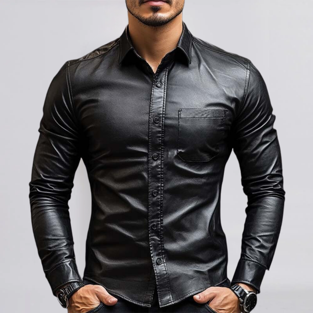 GABRIEL™ | SLIM LEATHER SHIRT