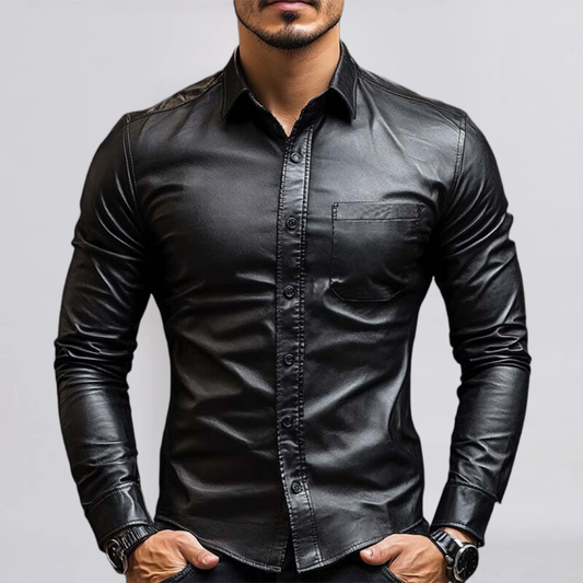 GABRIEL™ | SLIM LEATHER SHIRT