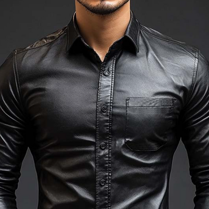 GABRIEL™ | SLIM LEATHER SHIRT