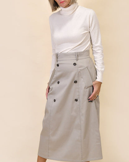 LUNA™ | LONG GRAY SKIRT