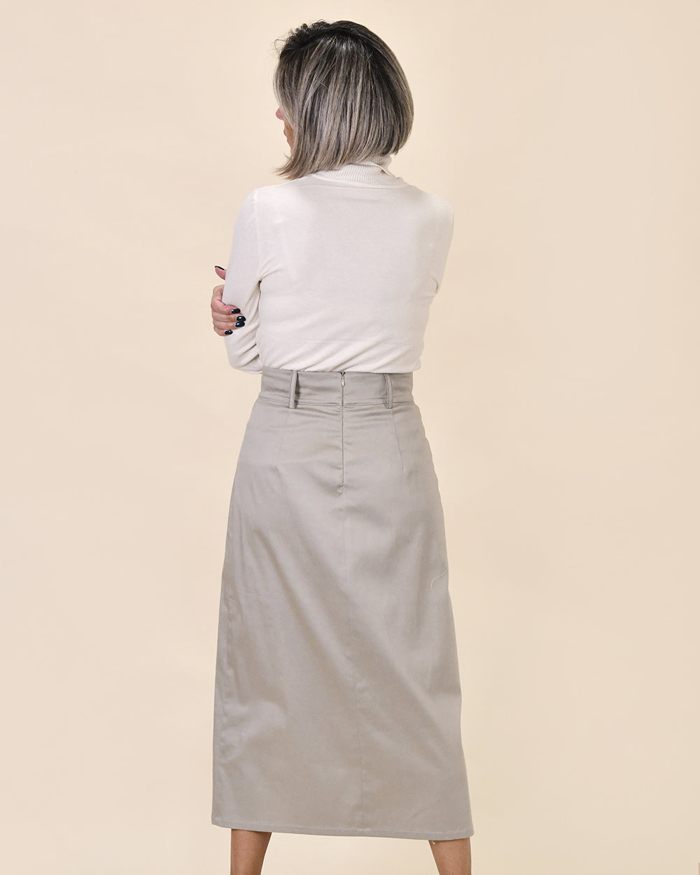 LUNA™ | LONG GRAY SKIRT