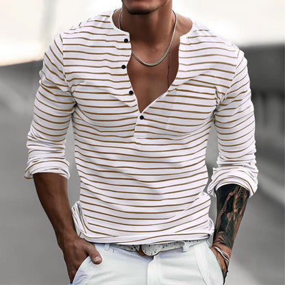 LUCIO™ | STRIPED HENLEY T-SHIRT