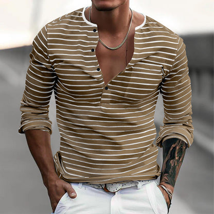 LUCIO™ | STRIPED HENLEY T-SHIRT