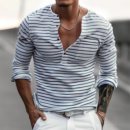 LUCIO™ | STRIPED HENLEY T-SHIRT