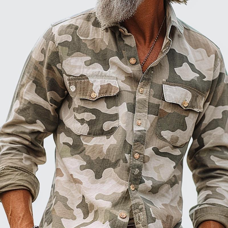 CASSIAN™ | CAMOUFLAGE CARGO SHIRT