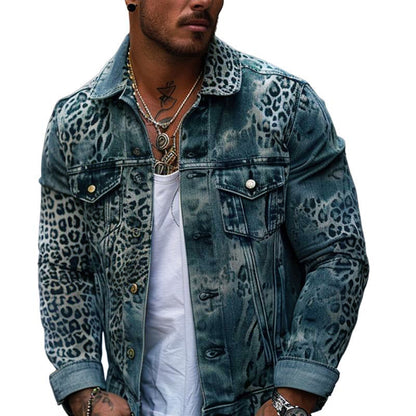 BENJAMIN™ | LEOPARD DENIM JACKET